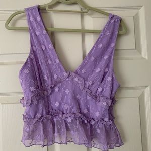 Majorelle size medium purple crop tank top